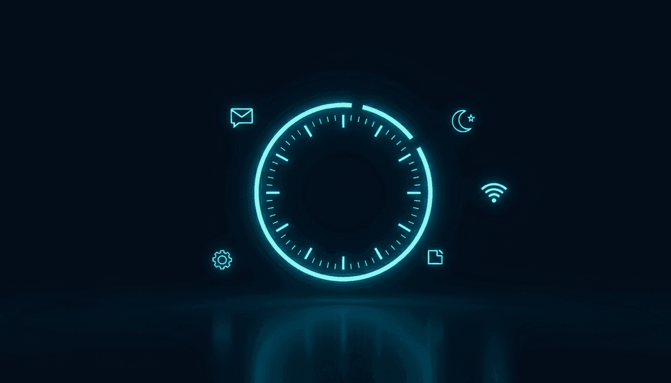 Clock with glowing ring symbolizing 24/7 availability