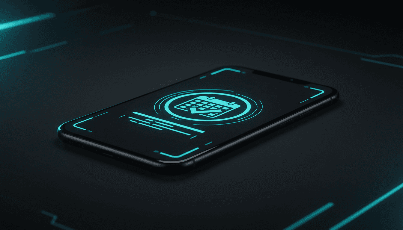 Smartphone displaying an automatic appointment confirmation